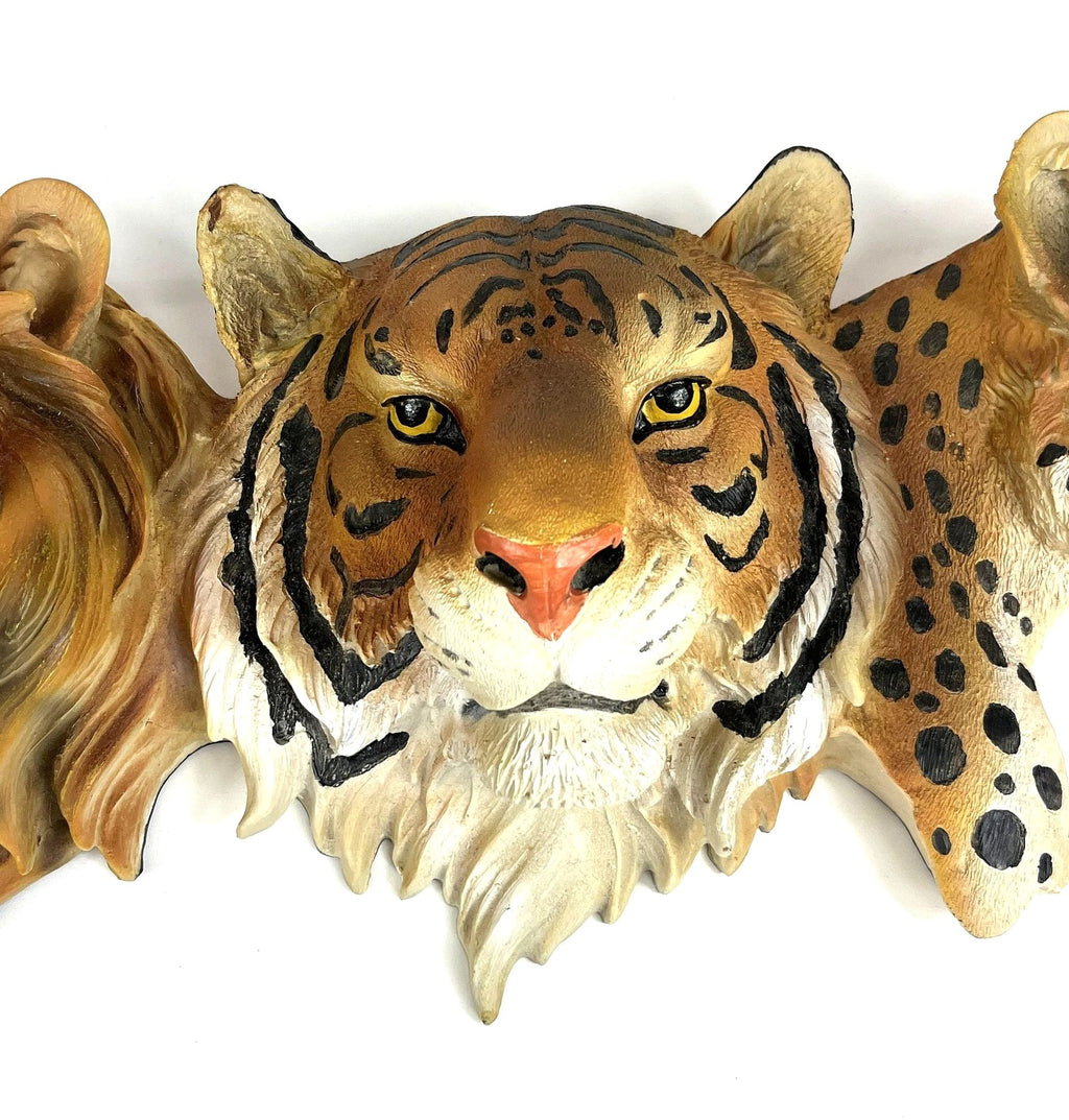 Safari Cats Dimensional Wall Art, Leopard, Lion, Tiger, Cheetah by Majestic Pride. Large Wall Art Touch of Class 26"W x 6"D x 9"H
