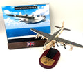 Model Flying Boat Sunderland Mk III Model Airplane 1:144 /Scale With Wooden Base & Plaque - Collectible Display Piece