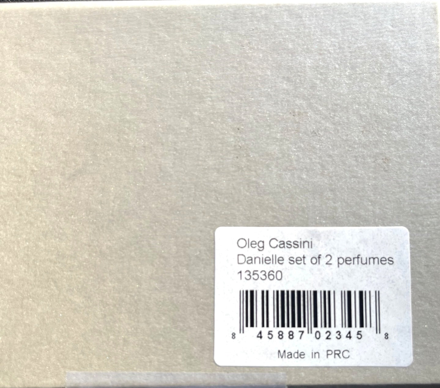 Oleg Cassini Signature Crystal Perfume Bottle Set Of 2 With Box - Danielle Design 3" high