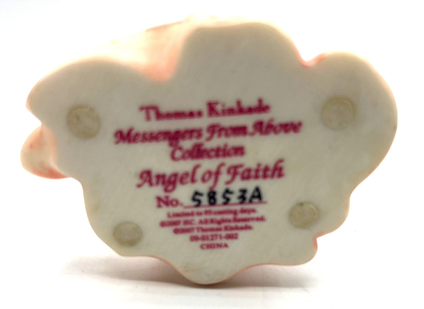 Thomas Kinkade Angel Of Faith Figurine Messengers From Above Collection No. 5853A Limited Edition 7.5 Inch Resin Sculpture