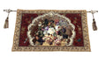 Dutch Floral Wall Tapestry With Tassels 45" X 27" Red & Gold By Mohawk Home with Rod and Tassels