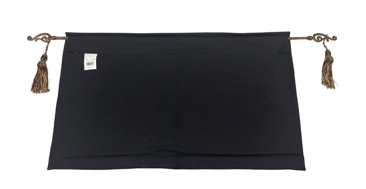 Dutch Floral Wall Tapestry With Tassels 45" X 27" Red & Gold By Mohawk Home with Rod and Tassels