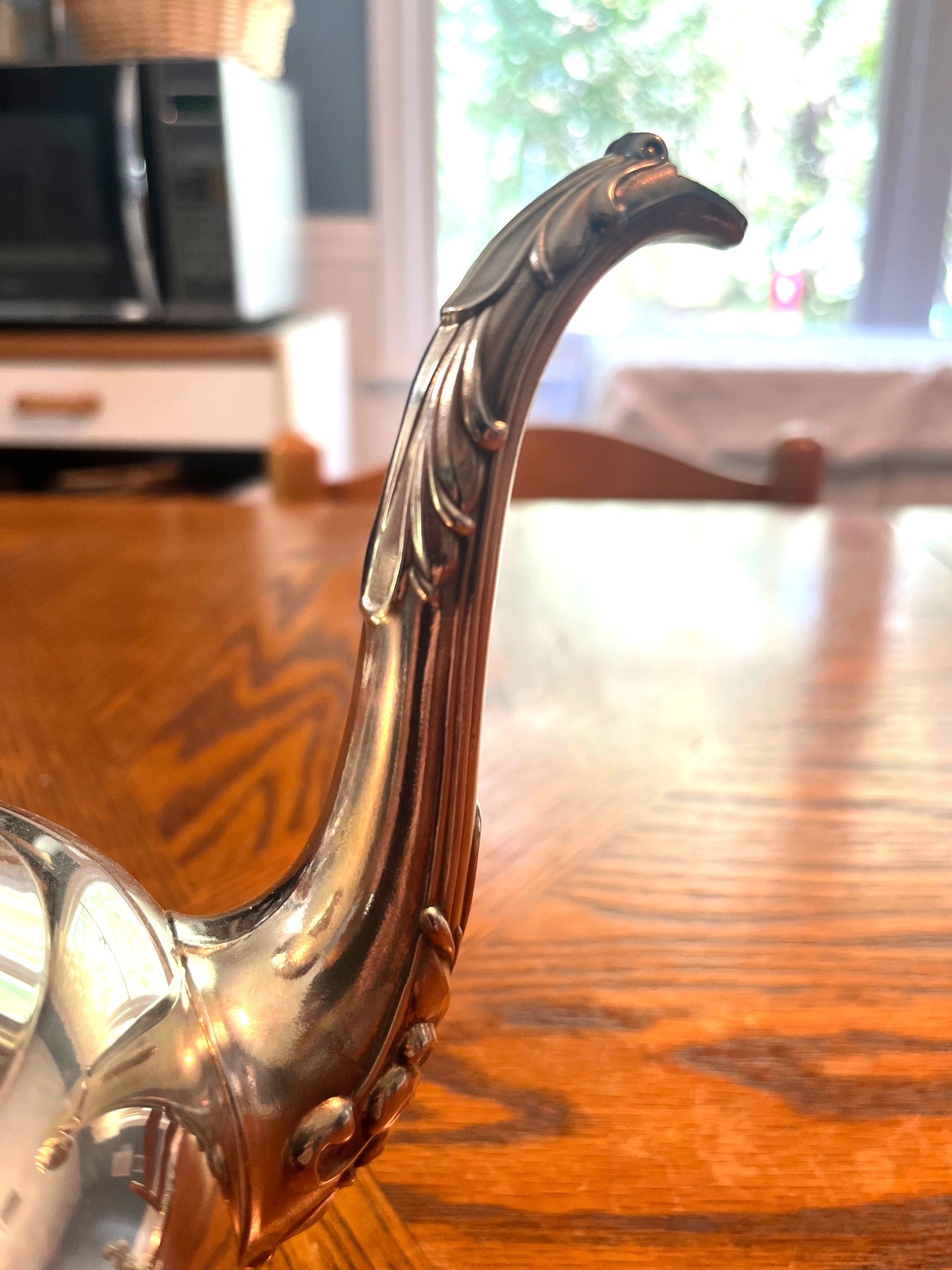 Vintage Silver-Plated Oneida Seacrest Coffee/Teapot With Ornate Handle Spout and Filial Design 10" tall