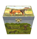 Horse Ranch Music Jewelry Box With Mirror & Drawers Revolving Horse Plays My Old Kentucky Home
