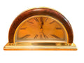 Vintage Linden Desk Clock With Roman Numerals & Brass Look Finish
