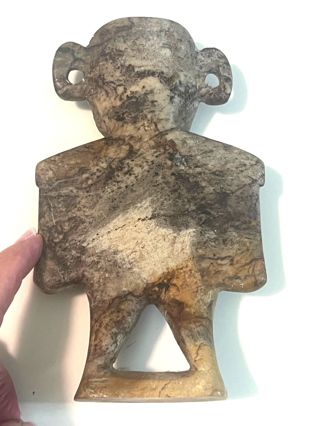 Rare Vintage Hand Carved Stone Pre-Columbian or Hongshan Style Figure 7 inches