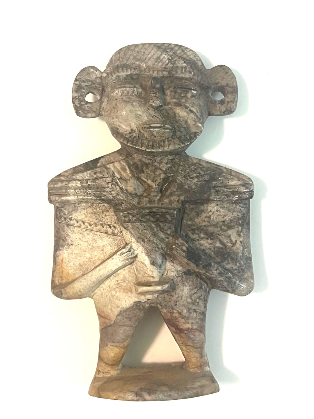 Rare Vintage Hand Carved Stone Pre-Columbian or Hongshan Style Figure 7 inches