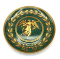 Williamsburg Mottahedeh 1996 Gabriel Green Collector Plate Green Gold Angel Design Porcelain Made In Portugal 8.25"