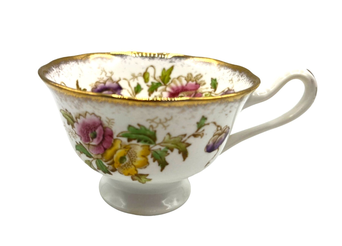Royal Albert Bone China Floral Teacup With Gold Trim Made In England Vintage Collectible Fine Porcelain