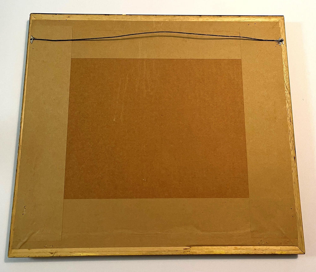 Rare Framed Print of Nancy Noel's Painting Angel Looking Down. Signed Embossed Certificate. Custom Frame. 18.75" x 16.75"