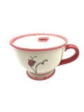 Starbucks Coffee 2006 Pink Floral Ceramic Mug 10 Oz Microwave Dishwasher Safe