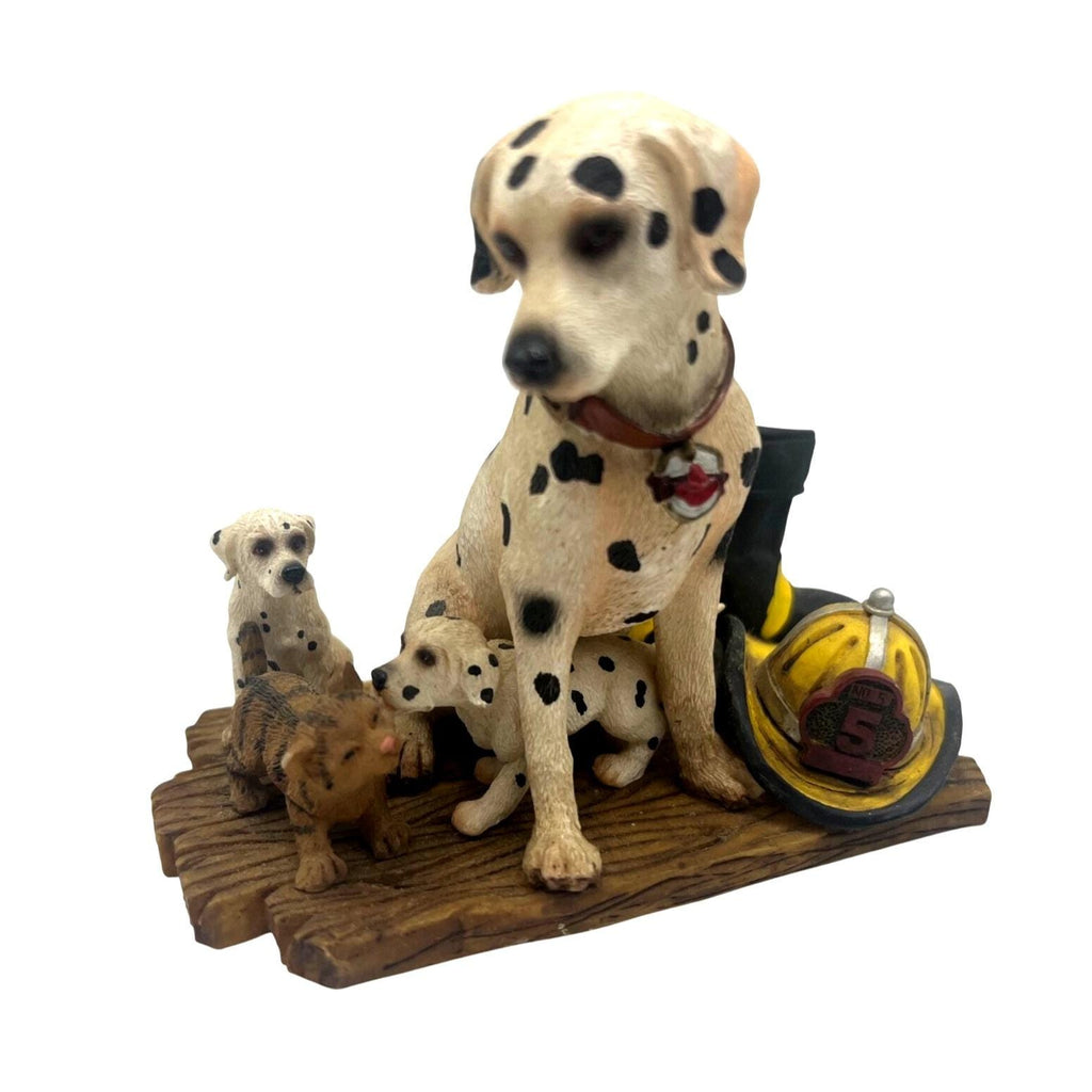 Red Hats Of Courage Furry Firefighters Dalmatian Figurine 1998 Vanmark Collectible 3.5" high