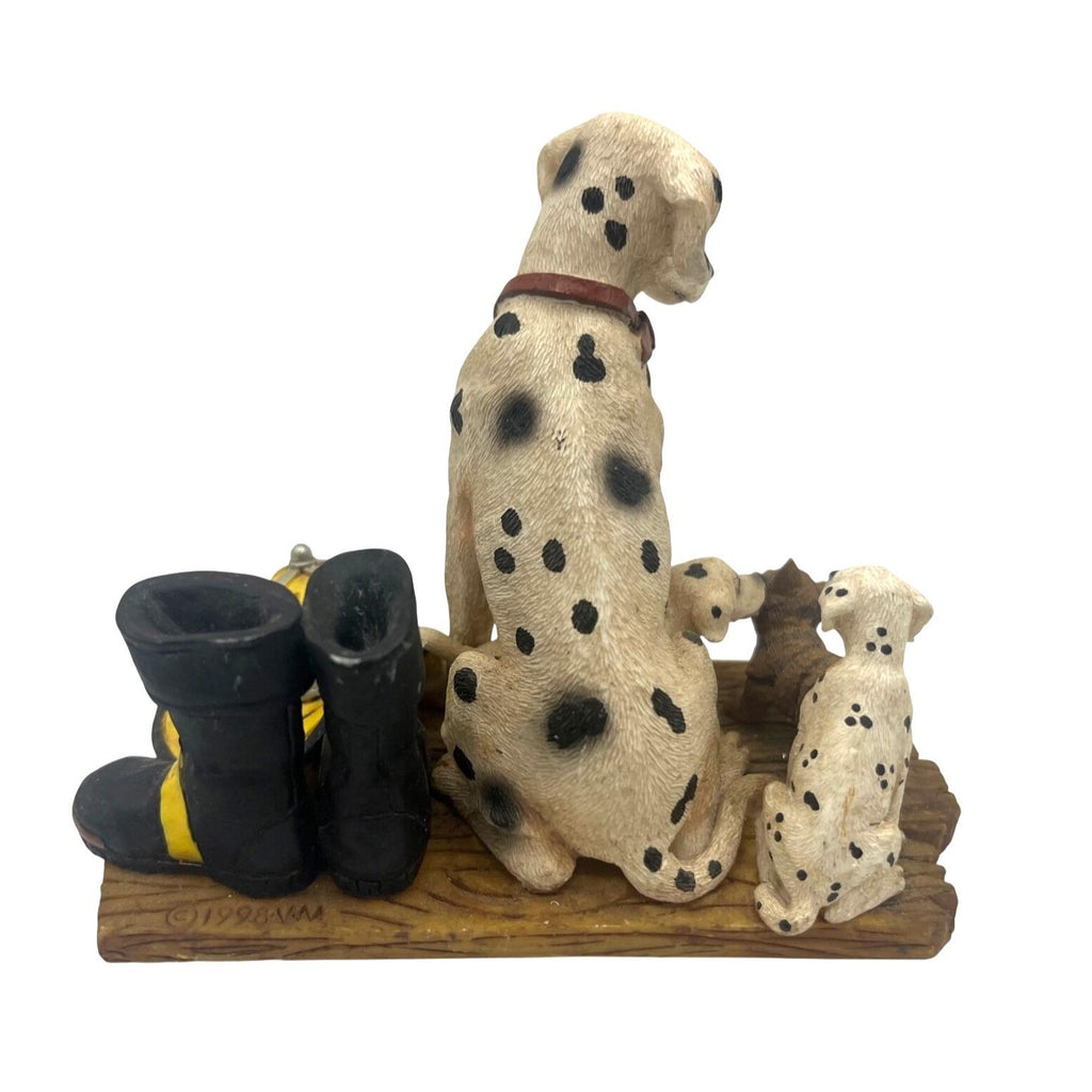 Red Hats Of Courage Furry Firefighters Dalmatian Figurine 1998 Vanmark Collectible 3.5" high