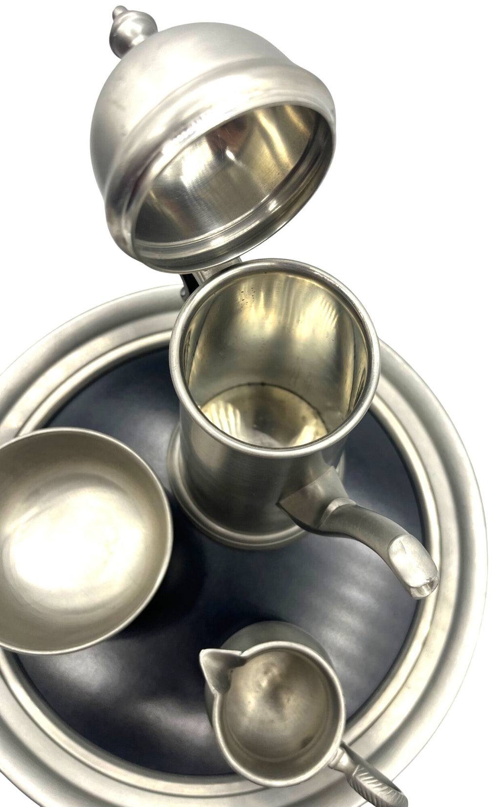 Vintage Wallace Pewter Coffee Set 25 Year Southern Bell Service Award 1981 Collectible