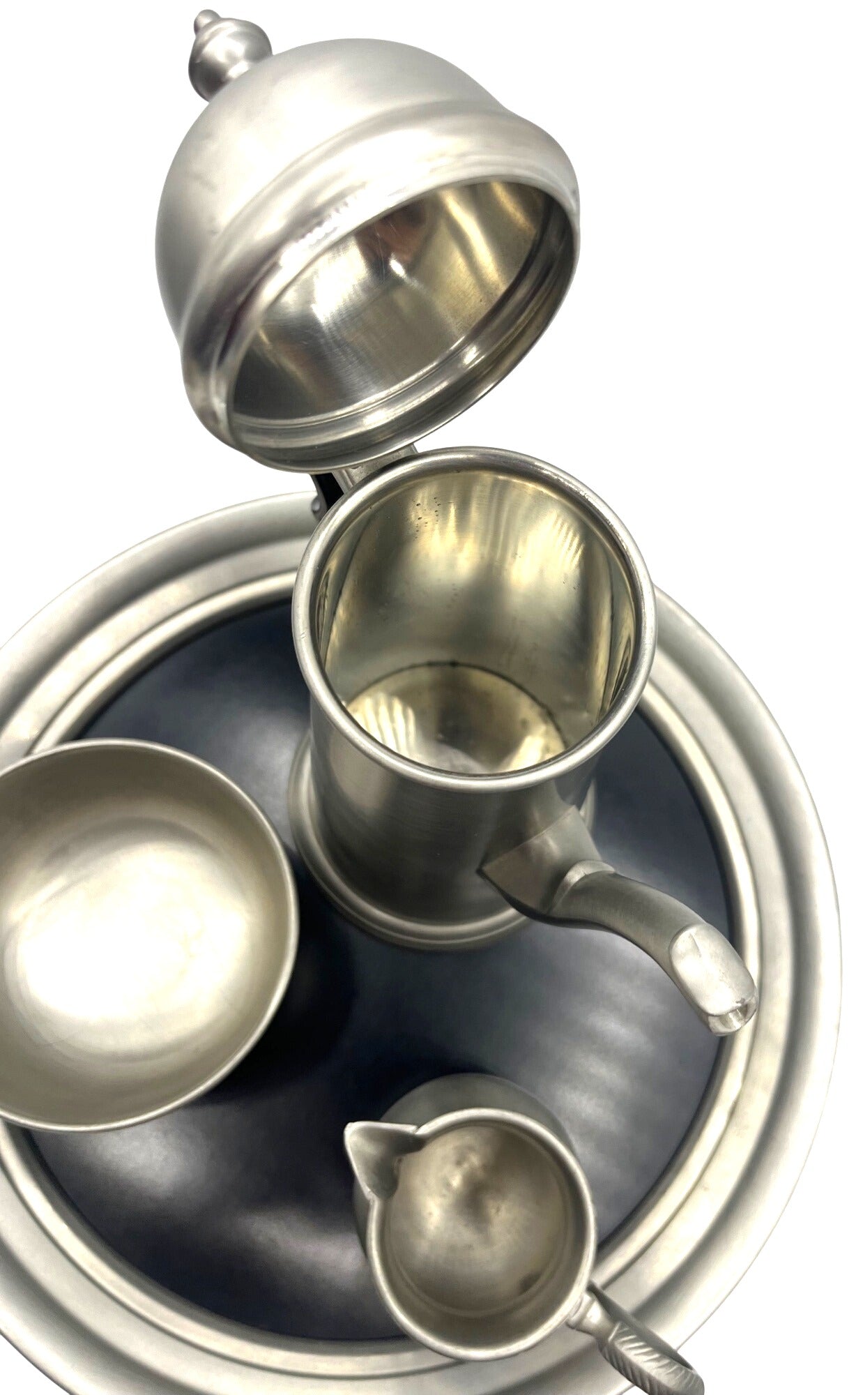 Vintage Wallace Pewter Coffee Set 25 Year Southern Bell Service Award 1981 Collectible