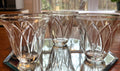 Set Of 3 PartyLite Crystal Votive Candle Holders with Original Box (Mirror not Included)