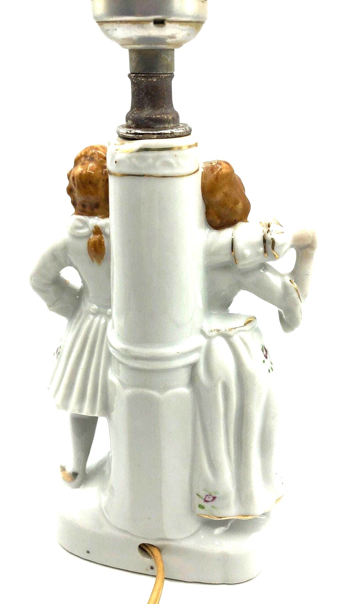 Mid Century Lamp with Colonial Couple Dancing - Pioneer Mdse. Co. Excellent Conditon. Works with standard light bulb. 5" wide and 10.5" tall