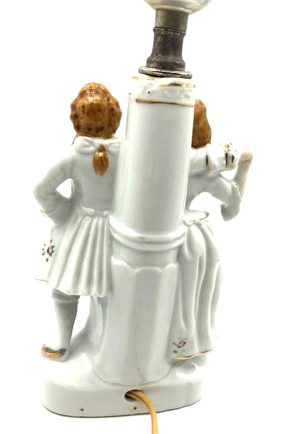 Mid Century Lamp with Colonial Couple Dancing - Pioneer Mdse. Co. Excellent Conditon. Works with standard light bulb. 5" wide and 10.5" tall