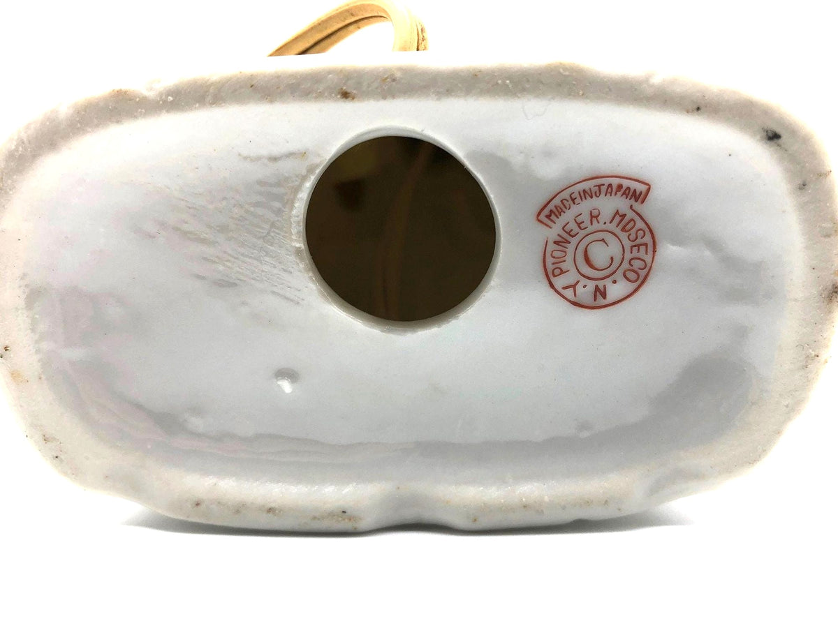 Mid Century Lamp with Colonial Couple Dancing - Pioneer Mdse. Co. Excellent Conditon. Works with standard light bulb. 5" wide and 10.5" tall