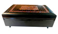Vintage Black Lacquerware Jewelry Box With Mirror & Paisley Design By Otagiri Japan Plays Feelings