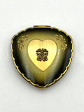 1940's WWII Lady's Compact with Navy Marine Emblem Eagle Anchors and Swords