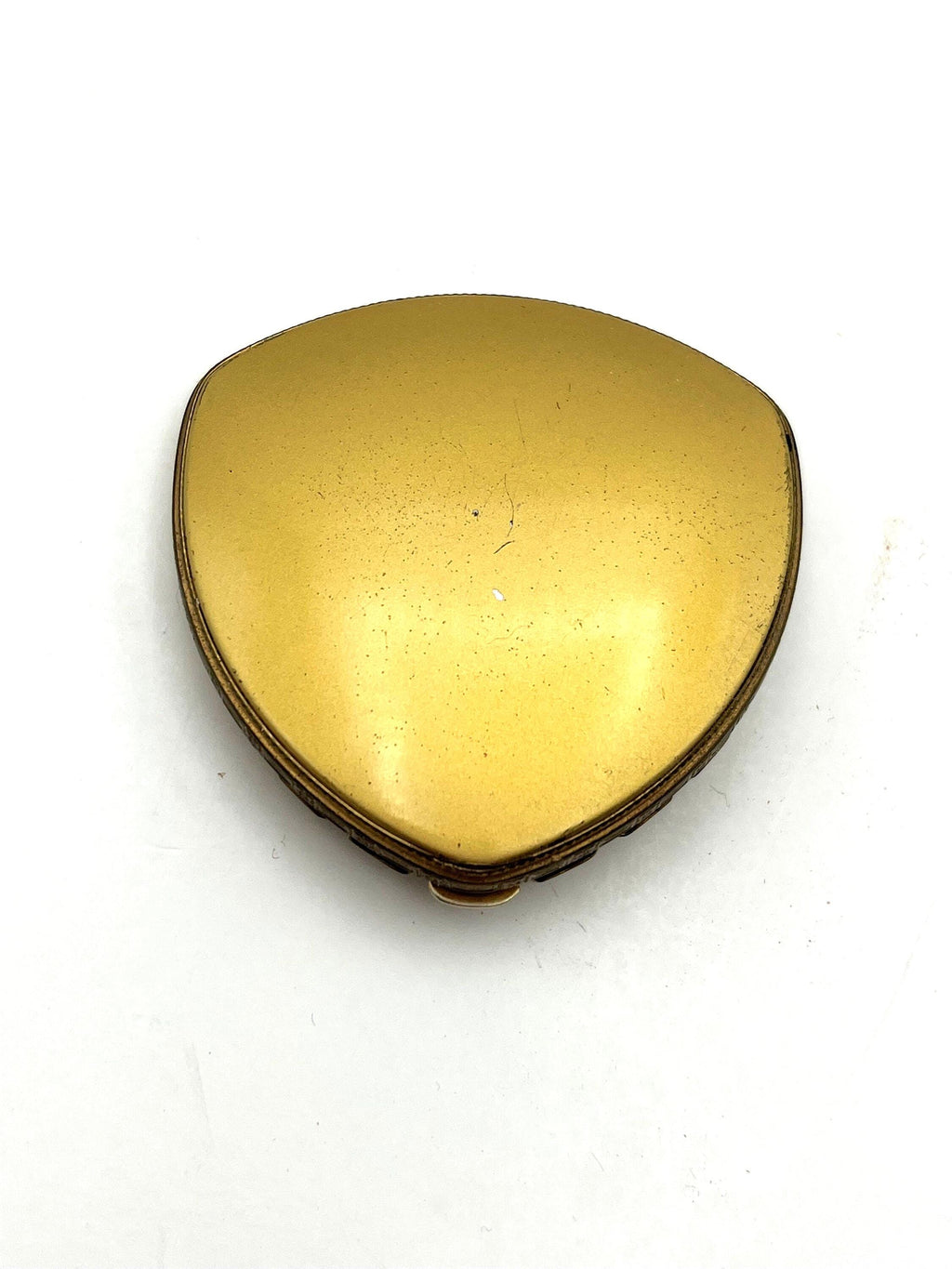 1940's WWII Lady's Compact with Navy Marine Emblem Eagle Anchors and Swords