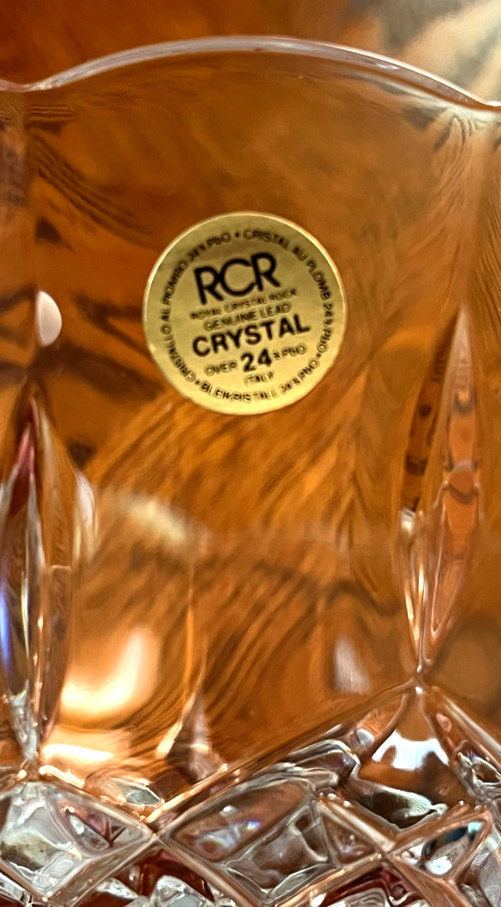 RCR Opera 24% Lead Crystal Bowl With Scalloped Edge Design - Made In Italy