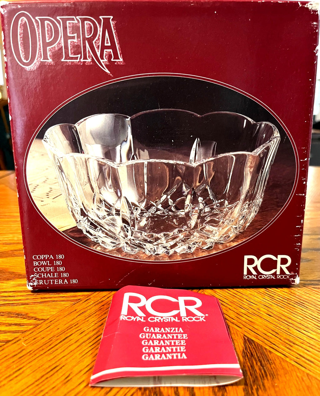 RCR Opera 24% Lead Crystal Bowl With Scalloped Edge Design - Made In Italy
