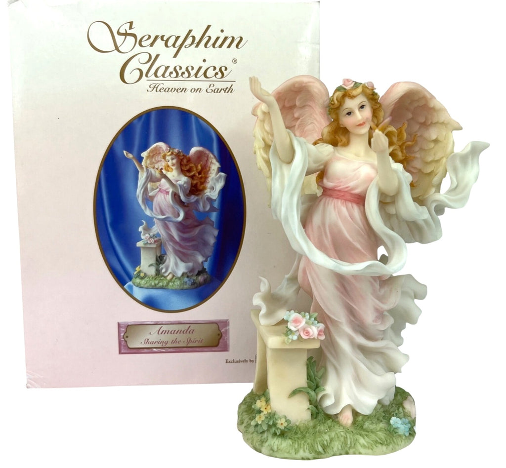 Seraphim Classics Amanda Sharing The Spirit Angel Signed Figurine With Box 2000 Limited Edition 8" high