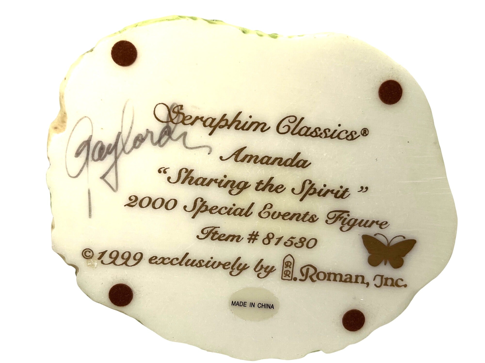 Seraphim Classics Amanda Sharing The Spirit Angel Signed Figurine With Box 2000 Limited Edition 8" high