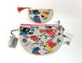 America & Beyond Beaded Clutch with Removeable Cross Body Chain and Coin Purse Beaded Birds and Embroidery 2 pc set