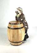 Emmett Kelly Jr. Ceramic Cookie Jar Rare Vintage, Highly Collectible  8" x 13.5"