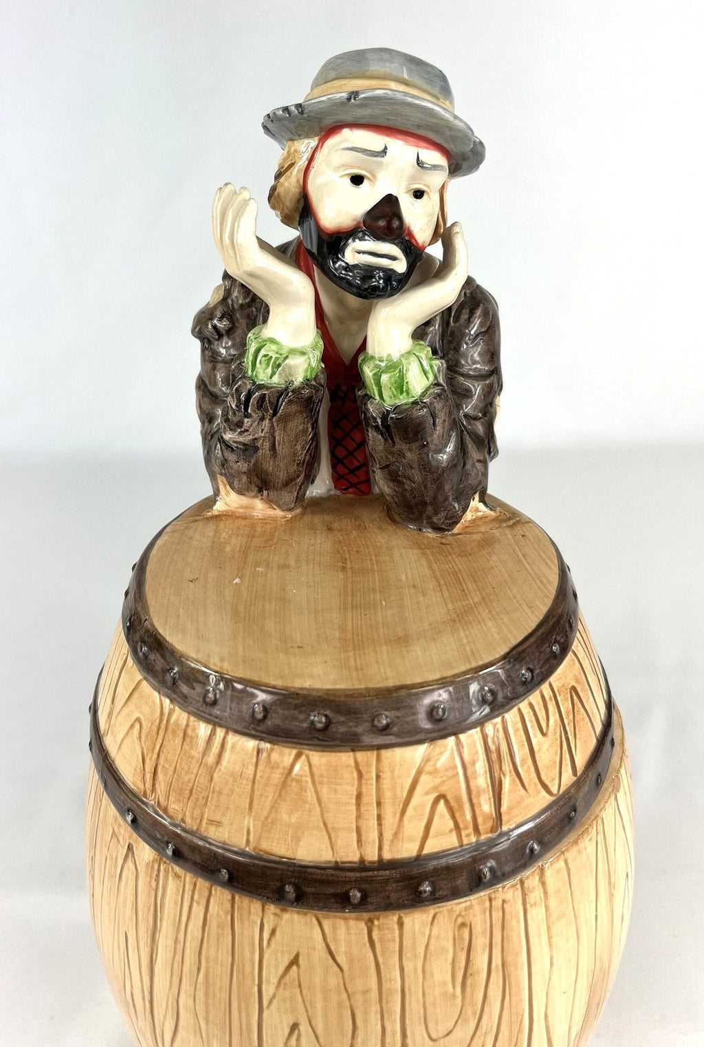 Emmett Kelly Jr. Ceramic Cookie Jar Rare Vintage, Highly Collectible  8" x 13.5"