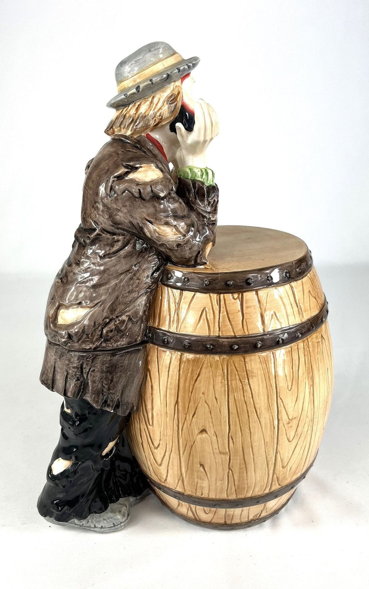 Emmett Kelly Jr. Ceramic Cookie Jar Rare Vintage, Highly Collectible  8" x 13.5"