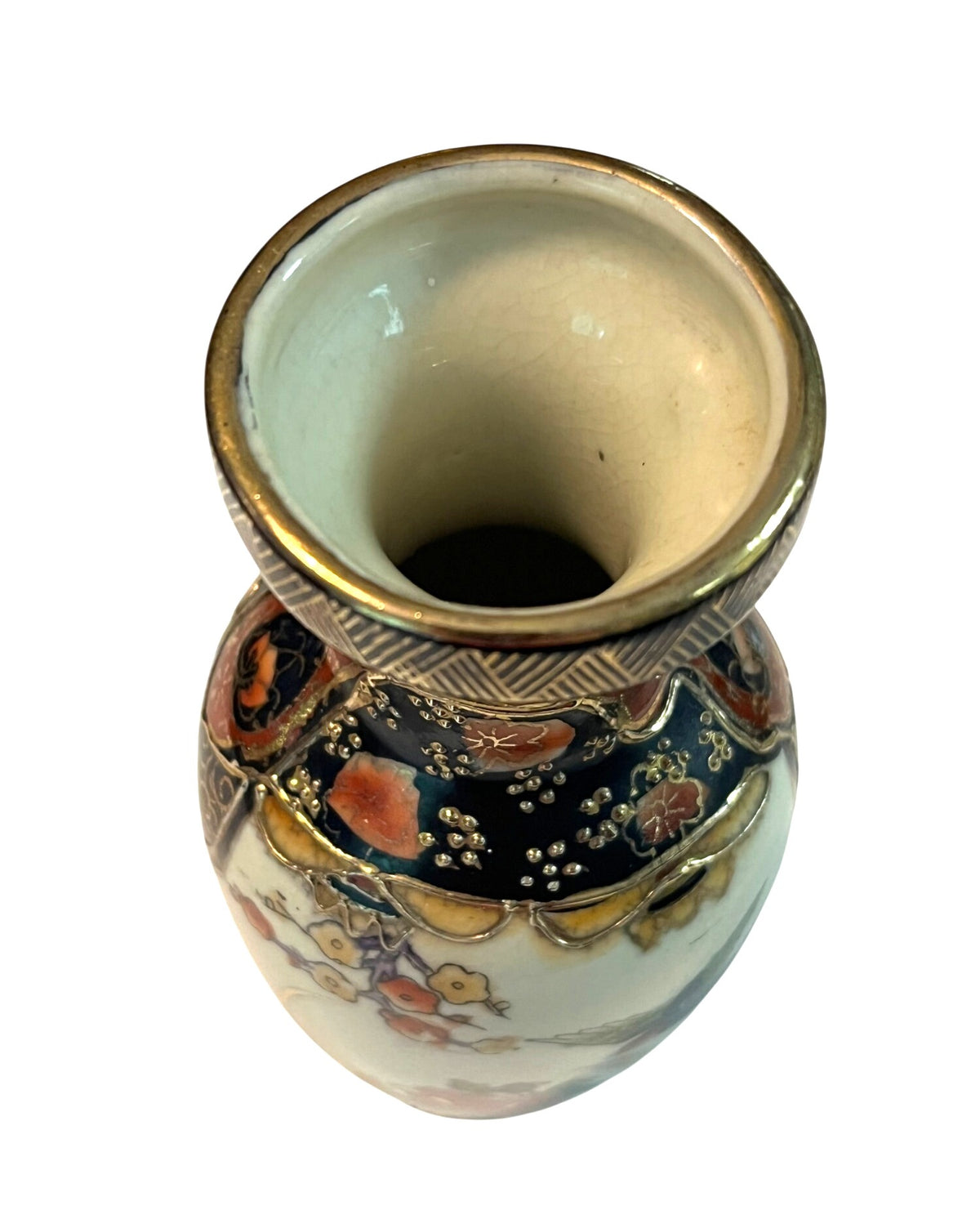 Vintage Hand Painted Chinese Porcelain Vase With Floral & Bird Design 6 Inch Decorative Collectible