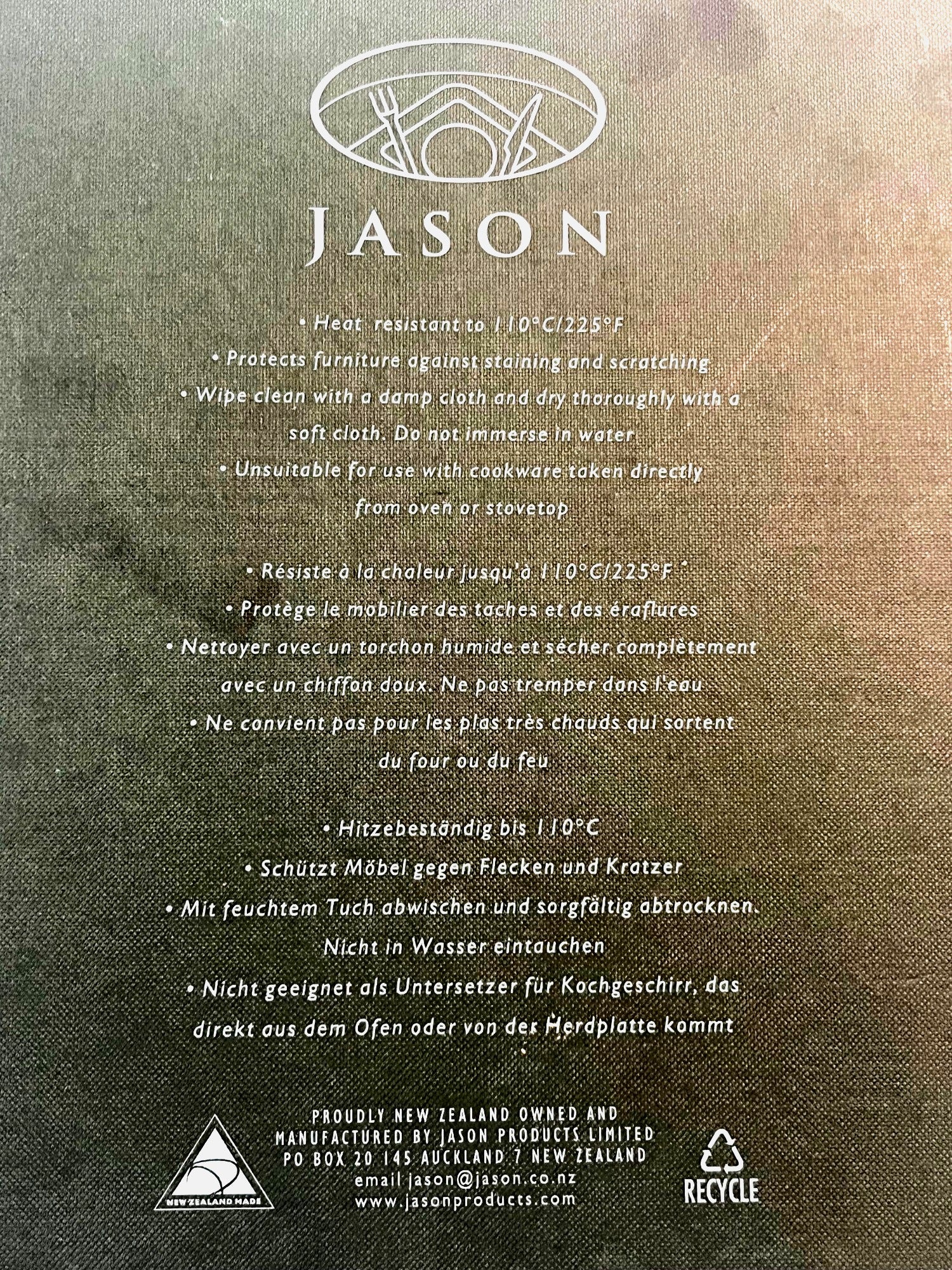 Jason Products Fragrant Blooms Rose-Themed Placemats Set Of 6 By Jill Kirstein Signed Prints 9.5"