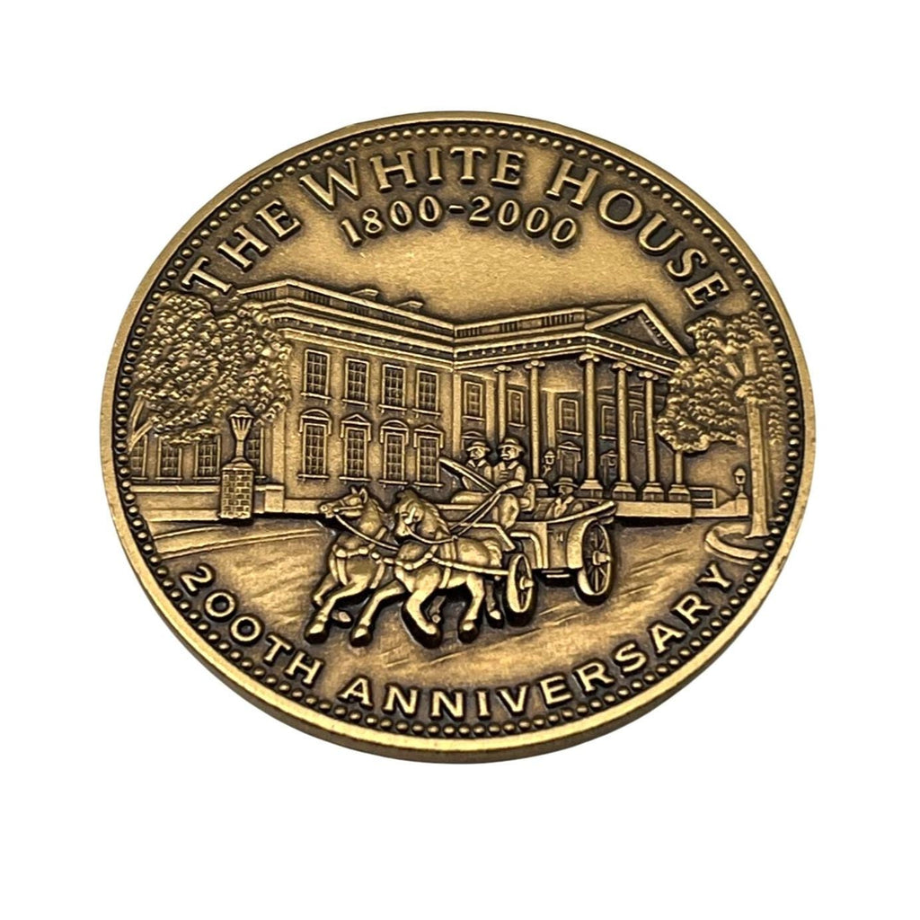 The White House 200th Anniversary Commemorative Coin 1800-2000 Executive Mansion Washington D.C. Collectible Bronze Token