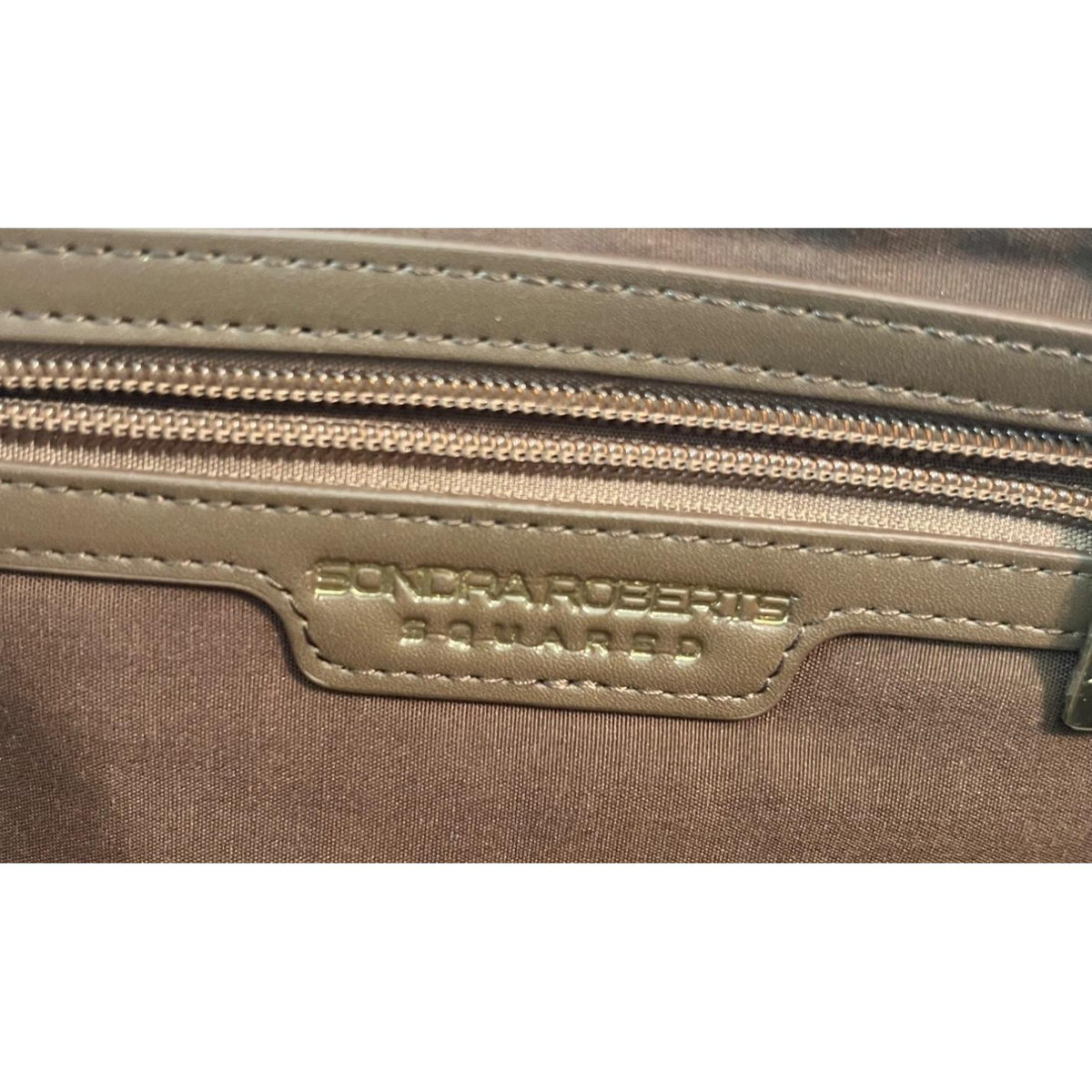 Sondra Roberts New York Brown Genuine Suede Crossbody Belt Bag With Adjustable Strap & Brass Hardware